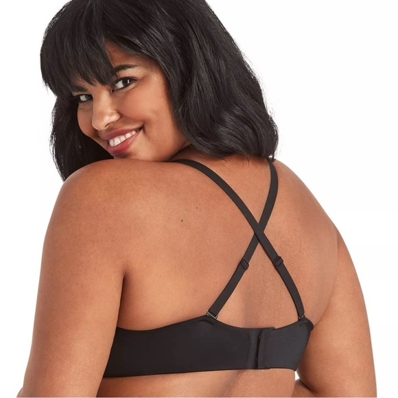 MAIDENFORM LOVE THE LIFT PUSH UP & IN UNDERWIRE BRA BLACK & NUDE 34D - Picture 4 of 9